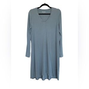 Softies Blue Modal Lounge Dress Nightgown Sleepwear Size Small Soft Stretch